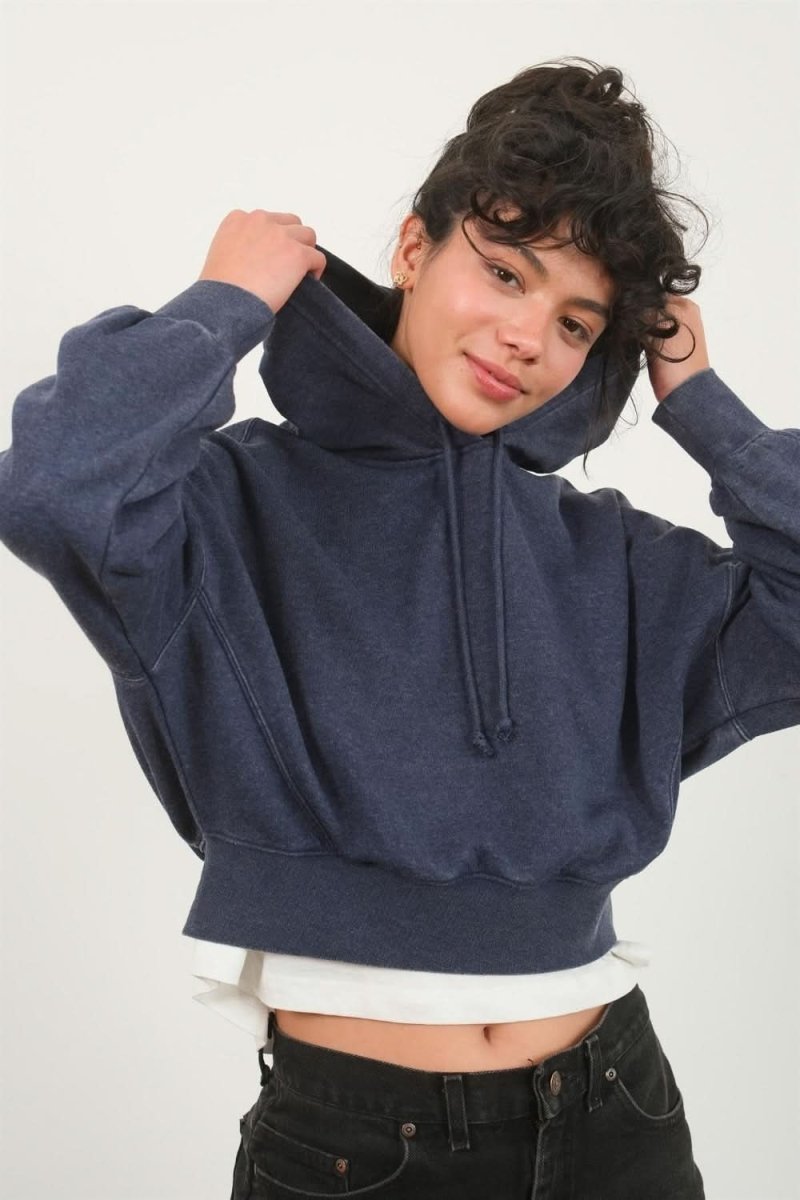 HYFVE Drop Shoulder Cropped Hoodie - Love Salve